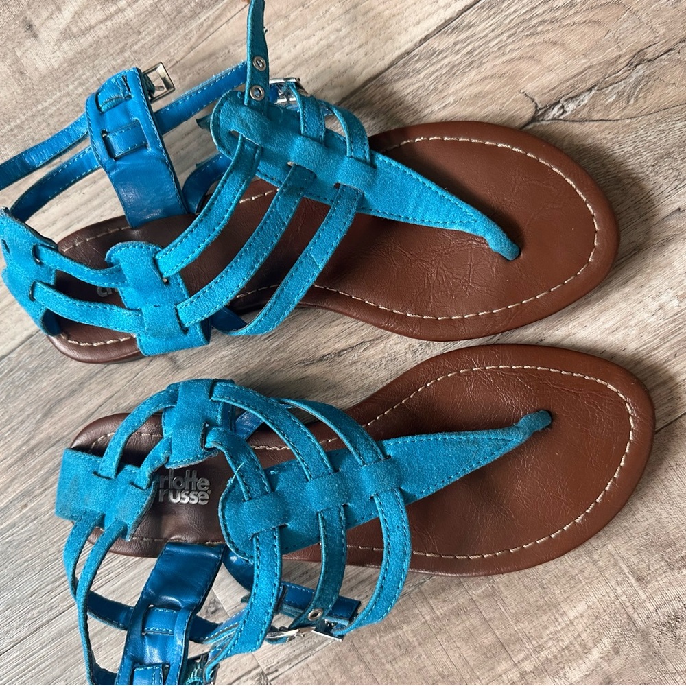 Charlotte Russe Blue Strappy Sandals